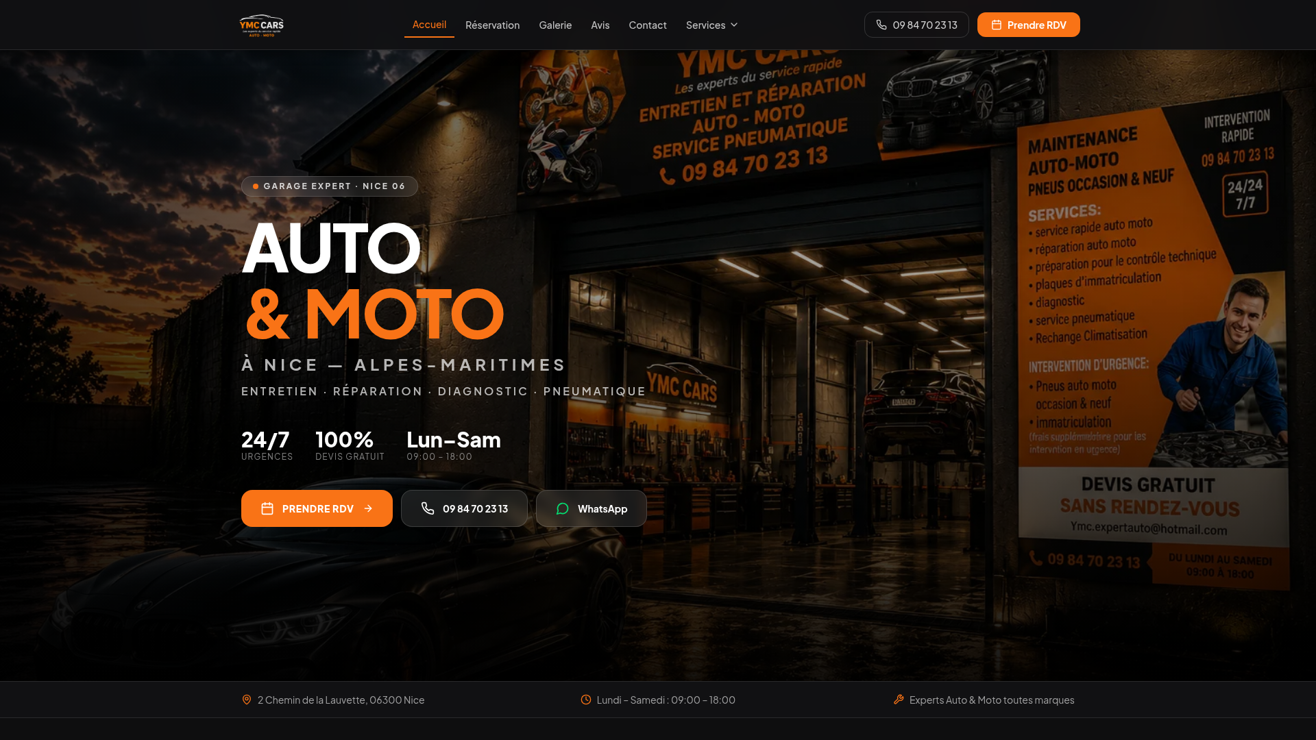 Capture du projet 3 — YMC Cars — Site professionnel automobile livré par S2M 360